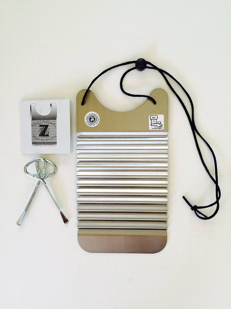 Amazon.com: Mini Handmade Black and White Zydeco Washboard
